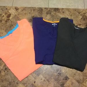 3 small scrub tops